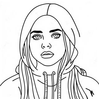 Billie Eilish Kleurplaat 3248-2650