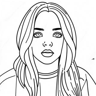 Billie Eilish Kleurplaat 3248-2651