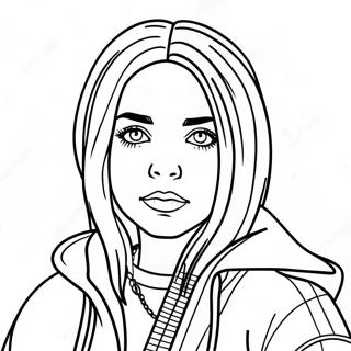 Billie Eilish Kleurplaat 3248-2652