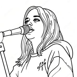 Billie Eilish In Concert Kleurplaat 3249-2655