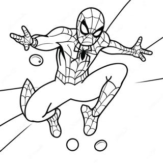 Spiderman Met Kleurrijke Eieren Kleurplaat 32712-17051