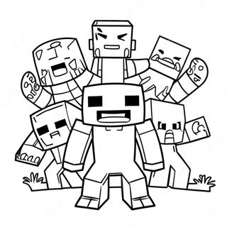 Minecraft Mutant Mobs Kleurplaat 33161-17403