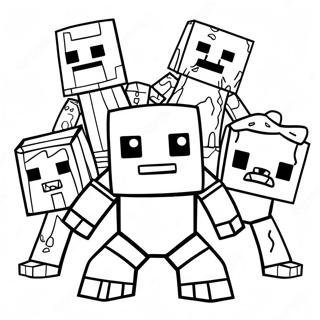 Minecraft Mutant Mobs Kleurplaat 33161-17404