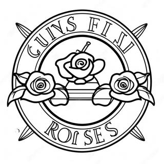 Guns And Roses Logo Kleurplaat 33341-17546