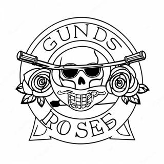 Guns And Roses Logo Kleurplaat 33341-17547