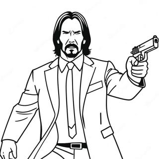 John Wick In Actie Kleurplaat 33402-17597