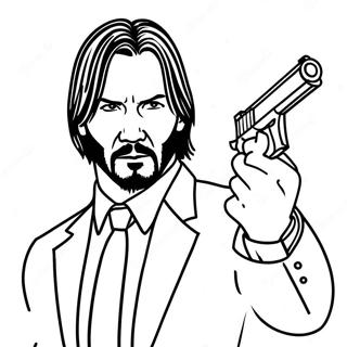 John Wick In Actie Kleurplaat 33402-17598