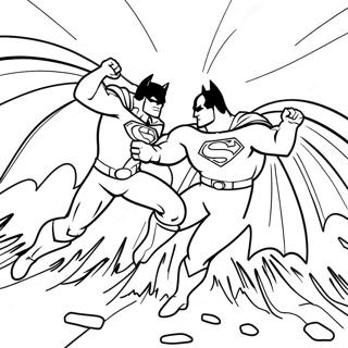 Epische Batman Vs Superman Strijd Kleurplaat 34043-18100