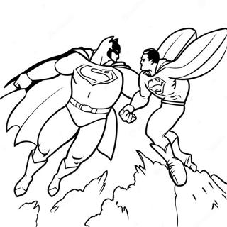 Epische Batman Vs Superman Strijd Kleurplaat 34043-28299