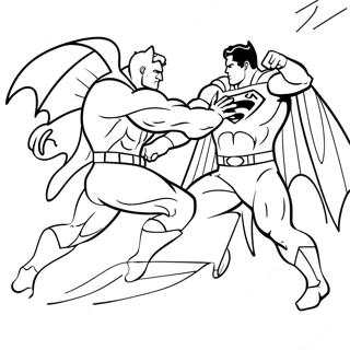 Epische Batman Vs Superman Strijd Kleurplaat 34043-28300