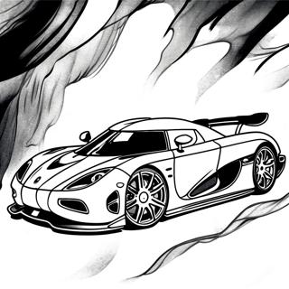 Koenigsegg Agera In Beweging Kleurplaat 34163-28393