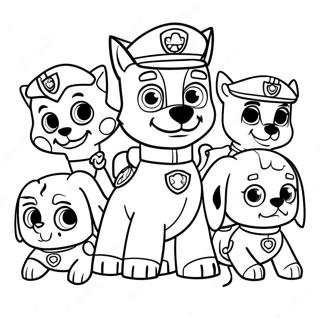 Spookachtige Halloween Paw Patrol Personages Kleurplaat 3430-2789