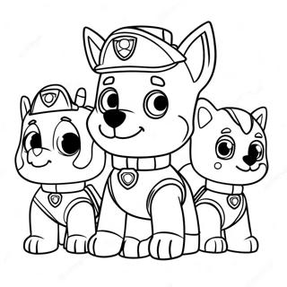 Spookachtige Halloween Paw Patrol Personages Kleurplaat 3430-2791