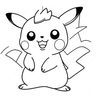 Schattige Pikachu Kleurplaat 34333-28532