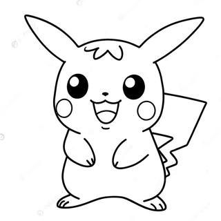 Schattige Pikachu Kleurplaat 34333-28606