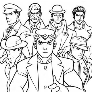 Kleurplaat Van Jojos Bizarre Adventure Personages 34403-28661