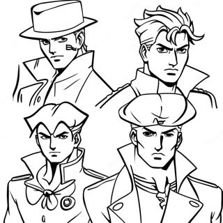 Kleurplaat Van Jojos Bizarre Adventure Personages 34403-28663