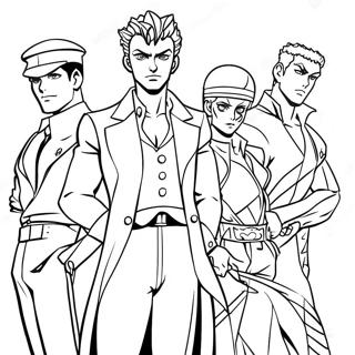 Kleurplaat Van Jojos Bizarre Adventure Personages 34403-28664