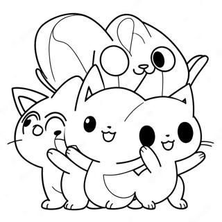 Mew Mew Power Personages Kleurplaat 34543-28775