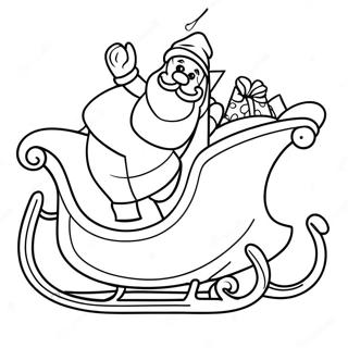 Santa's Slee Kleurplaten