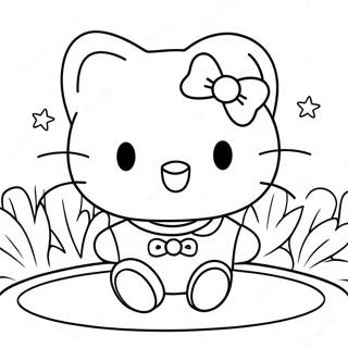 Schattige Hello Kitty En Vrienden Kleurplaat 35164-29267