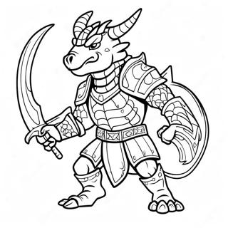 Dragonborn In Gevecht Kleurplaat 35404-29459