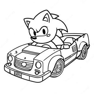 Sonic Auto Kleurplaat 35653-29654