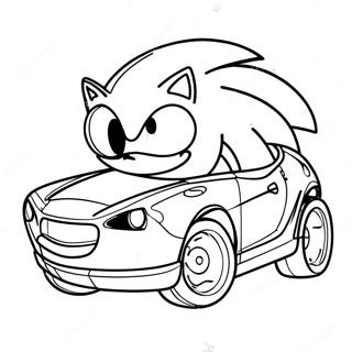 Sonic Auto Kleurplaat 35653-29656