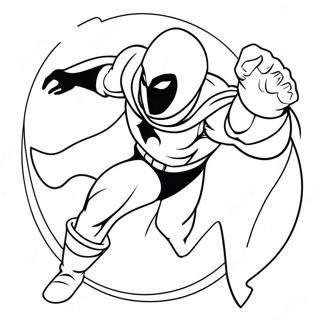 Moon Knight In Actie Kleurplaat 35884-29842