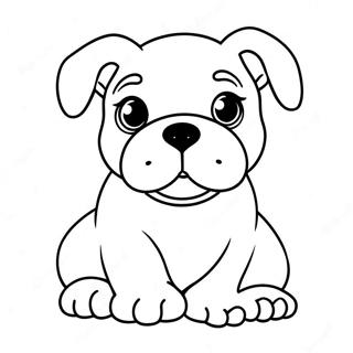 Schattige Bulldog Puppy Kleurplaat 3590-2918