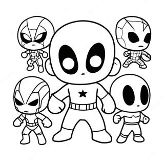 Chibi Marvel Kleurplaat 36083-30100