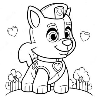 Paw Patrol Valentijn Kleurplaten