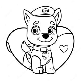 Charmante Paw Patrol Harten Kleurplaat 36204-30194