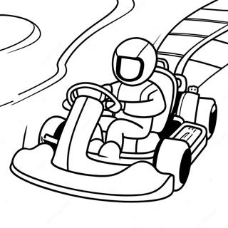 Snelle Go Kart Op Een Circuit Kleurplaat 36284-30262