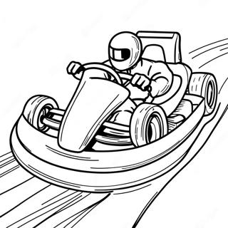 Snelle Go Kart Op Een Circuit Kleurplaat 36284-30264