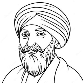 Kleurrijke Sikh Turbaan Kleurplaat 36495-30428