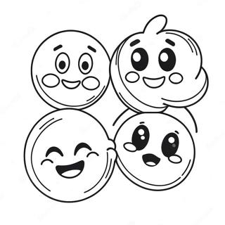 Blije Emoji Personages Kleurplaat 36515-30438