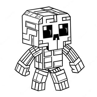 Minecraft Mutant Skelet Kleurplaten