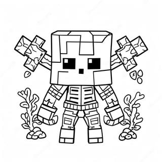 Eng Minecraft Mutant Skelet Kleurplaat 36525-30442