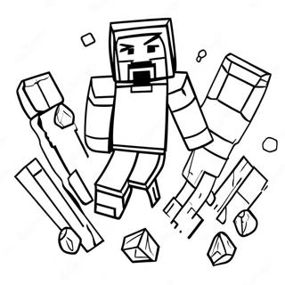 Diamanten Harnas Minecraft Steve Kleurplaten