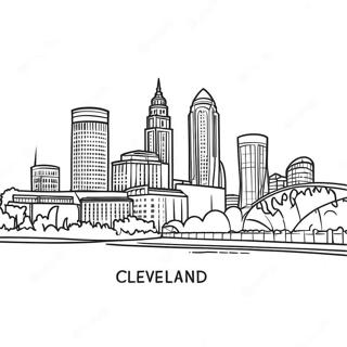 Cleveland Skyline Kleurplaat 36796-30651