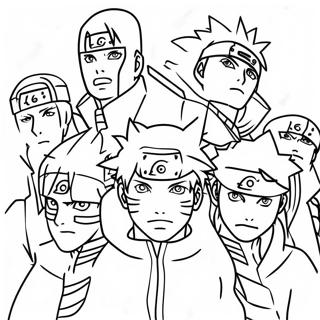 Naruto Akatsuki Leden Kleurplaat 36826-30681