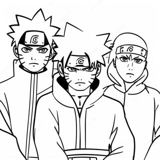 Naruto Akatsuki Leden Kleurplaat 36826-30684