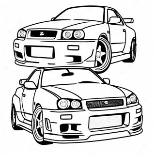 Nissan Skyline R34 Kleurplaat 36965-30782