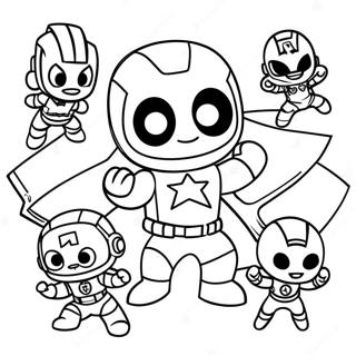 Baby Marvel Schattige Chibi Avengers Kleurplaten