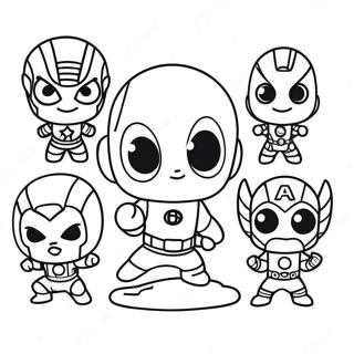 Baby Marvel Schattige Chibi Avengers Kleurplaat 37185-30963