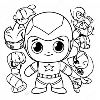 Baby Marvel Schattige Chibi Avengers Kleurplaat 37185-30964