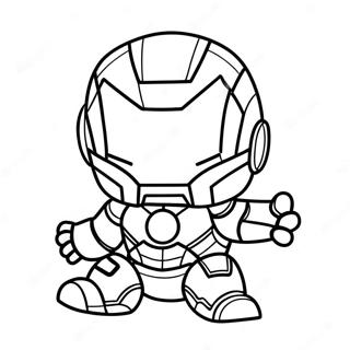 Schattige Baby Chibi Iron Man Kleurplaat 37186-30967