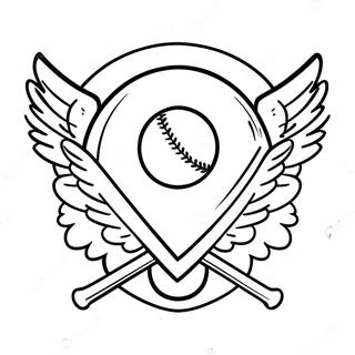 Angels Honkbal Logo Kleurplaat 37205-30974