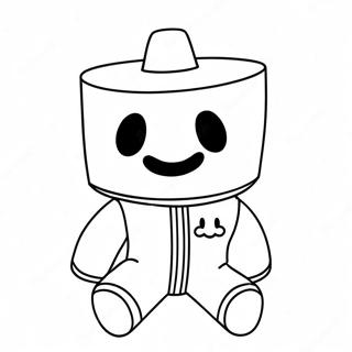 Schattige Marshmello Personage Kleurplaat 37276-31038